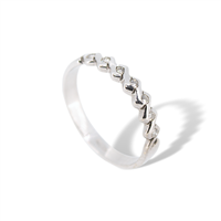 Veretta da donna in oro bianco 18 kt con diamanti naturali 0.10 ct G SI – Idee Preziose dal 1987 - IP.AK18B/59D